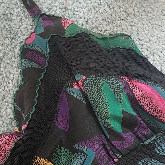 Lux Silk Floral Midi Dress Cami Slip size Medium - Picture 3 of 9